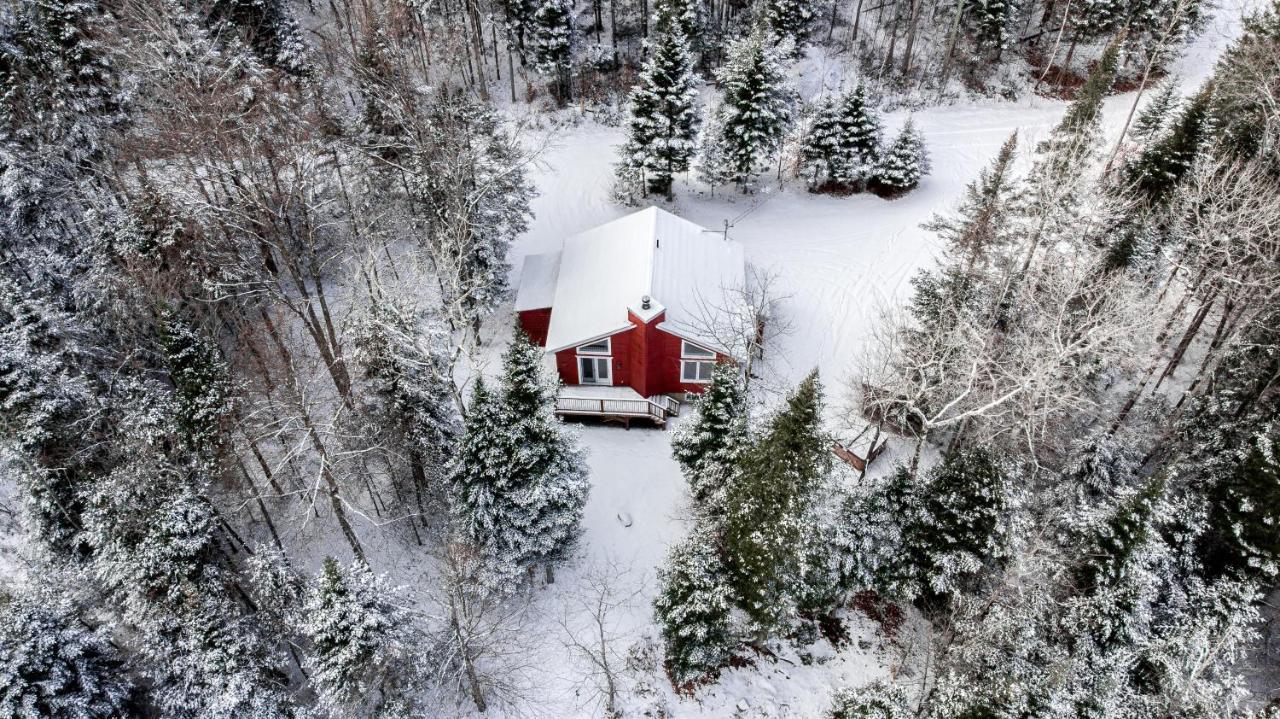 Les Chalets Tourisma - Chalet Dans Les Bois Avec Lac Prive - Le Colibri Saint-Raymond Exterior foto