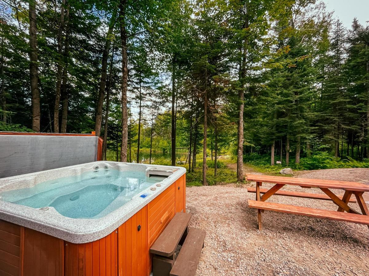 Les Chalets Tourisma - Chalet Dans Les Bois Avec Lac Prive - Le Colibri Saint-Raymond Exterior foto